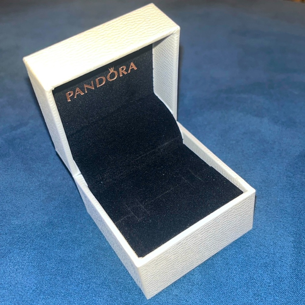 Pandora White Ring or Charm Box 2”x2”x1.5”